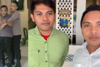 Foto : Moh Sy Maulana bersama Korban tantang carok sekaligus pelapor Bripka F, Moh Faqih