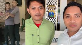 Foto : Moh Sy Maulana bersama Korban tantang carok sekaligus pelapor Bripka F, Moh Faqih
