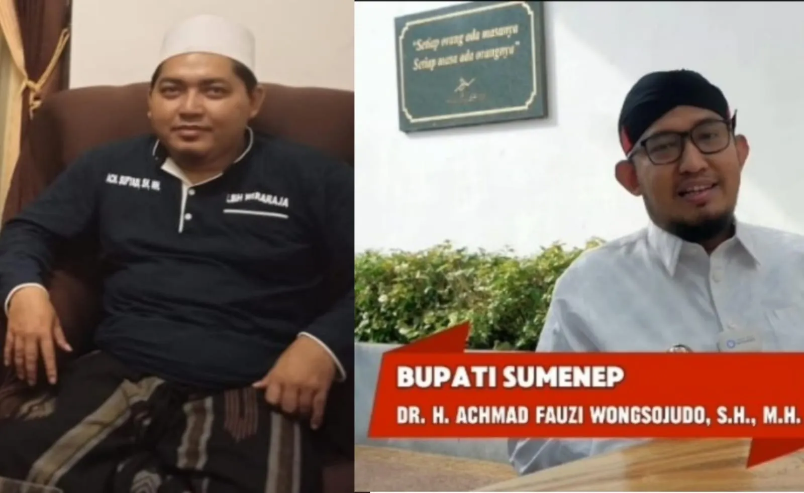 Foto : Tokoh Kepulauan sekaligus Pengacara Ach. Supiadi, S.H., M.H (kiri), Bupati Sumenep (kanan )