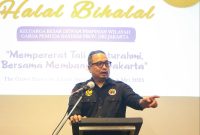 GARDA PEMUDA NASDEM - Ketua Pemuda dan Olahraga DPP NasDem yang juga Ketua Garda Pemuda NasDem DPW DKI Jakarta Nova Harivan Paloh dalam halal bihalal yang digelar pihaknya di Kuningan, Jakarta Selatan, Minggu (4/5/2025).