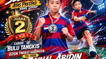 Zainal Abidin Raih Juara 2 O2SN Bulu Tangkis, SDN Candi I Perkuat Tradisi Prestasi